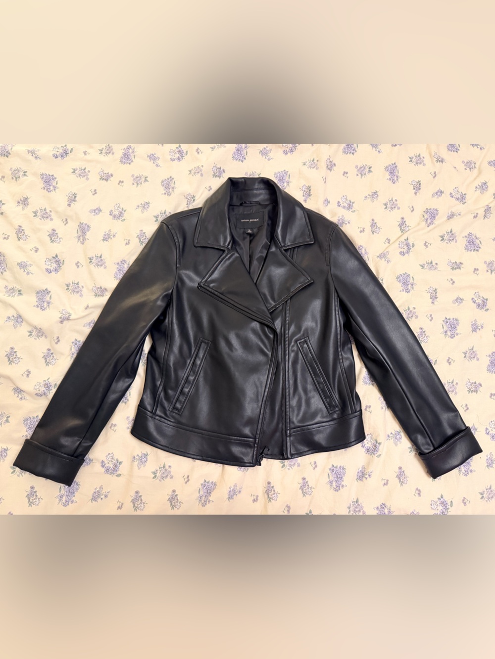 Banana Republic Black Faux Leather Jacket